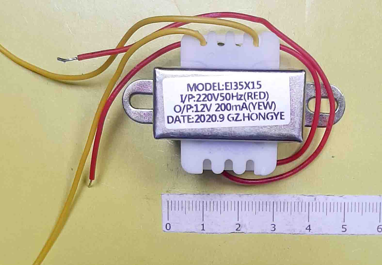 Трансформатор 200mA 12V 3VA 35*15 мм